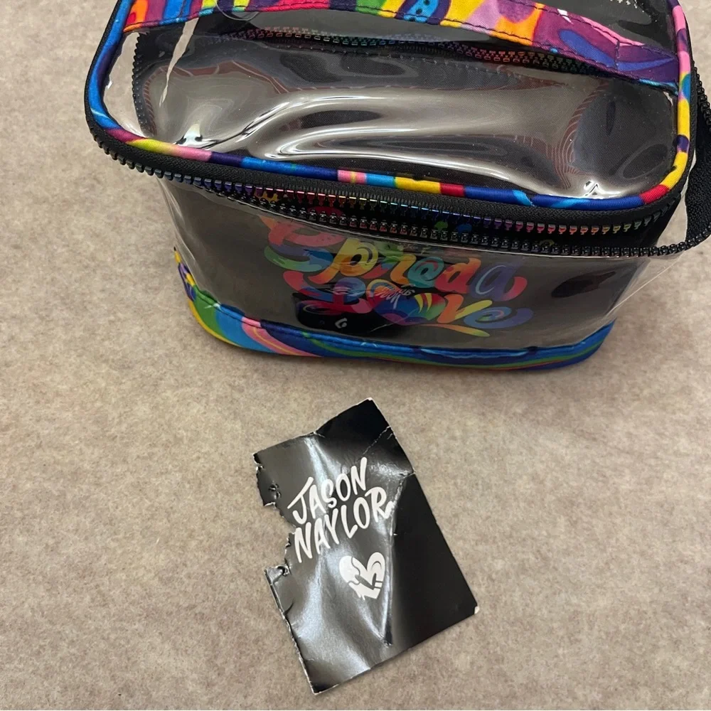 Jason Naylor Conair Collaboration Cosmetic Makeup zip Plouch Black Multicolor